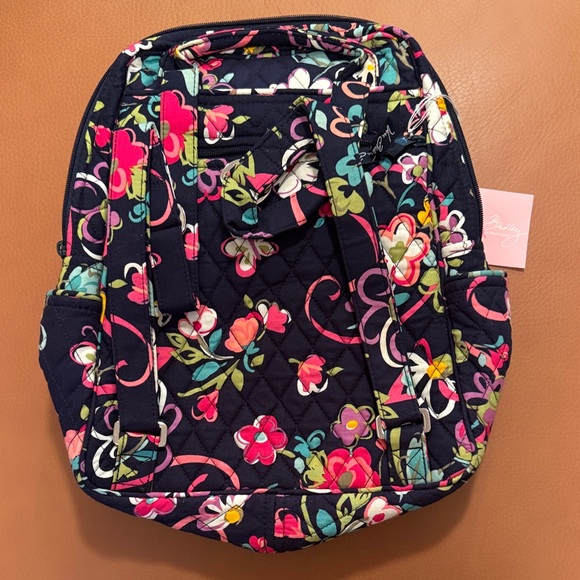 Vera Bradley Navy Floral Backpack - Picture 3 of 6